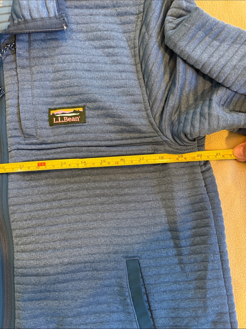 L.L.Bean Ribbed Airlight Full-Zip Knit Jacket in Blue - Picture 8 of 10